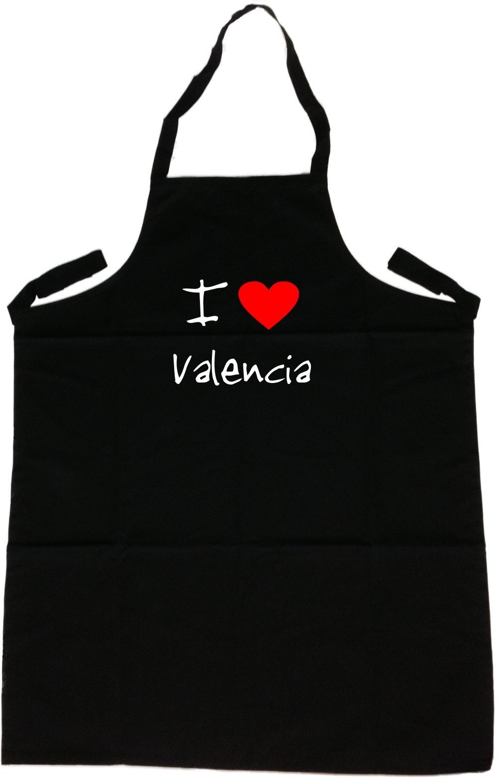 I Love Heart Valencia Black Apron