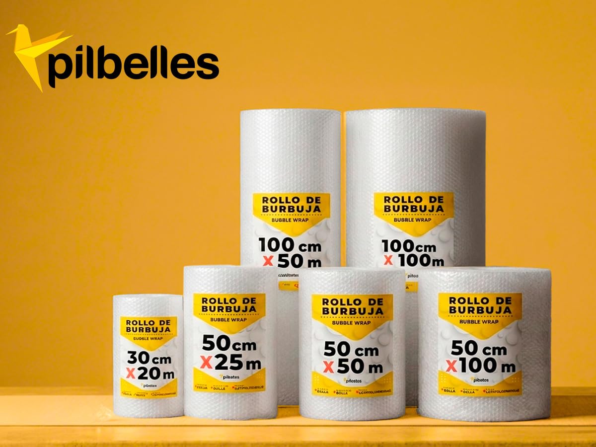 Rollo de Papel Burbuja (50cm x 100m) | Ideal para Protección de Mudanza y Transporte | Papel Burbujas Embalaje Mudanza | Rollos Plástico Varias Medidas