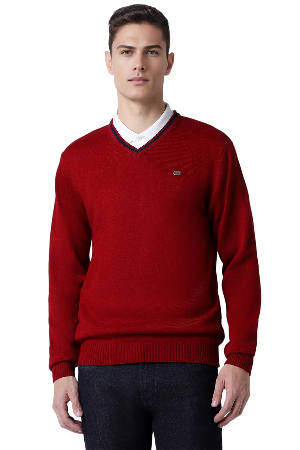 peter england Men's Acrylic Casual V-Neck Sweater-picture-23
