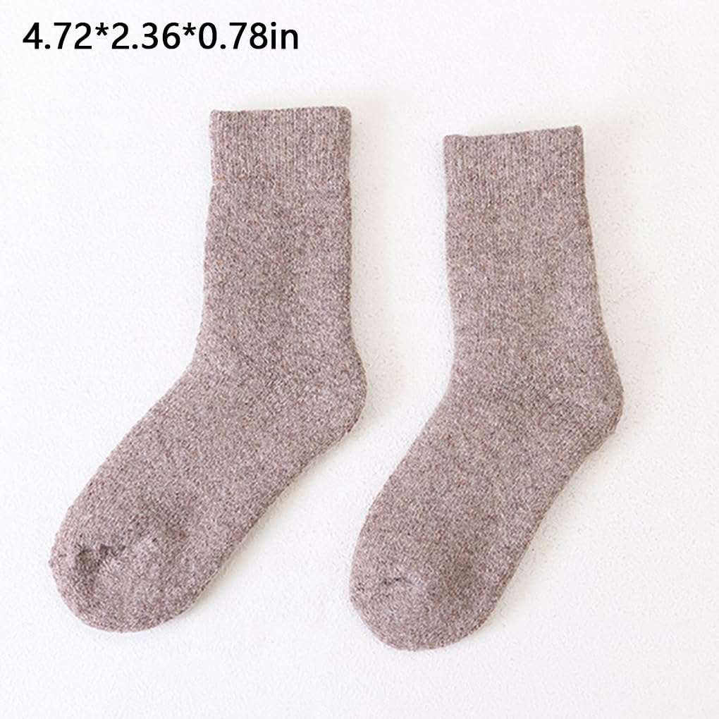 1 par de calcetines de cachemira, cálidos, gruesos, sólidos, absorben el sudor, para invierno, para hombre, regalo de Navidad, para exteriores, color caqui