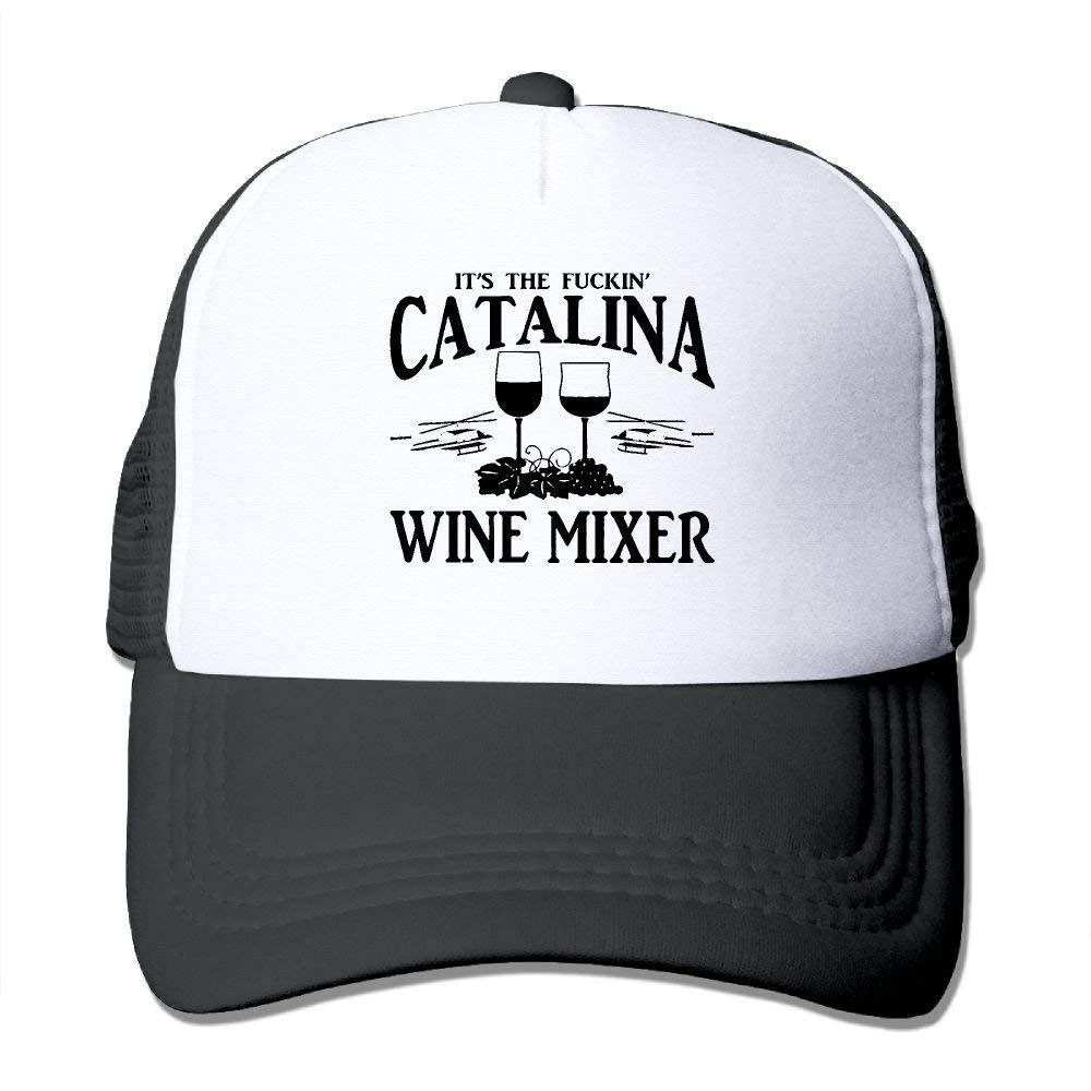 Meius Men's Multi-Colored Unisex-Adult Fuckin' Catalina Wine Mixer Mesh Dancing Cap Hat Black
