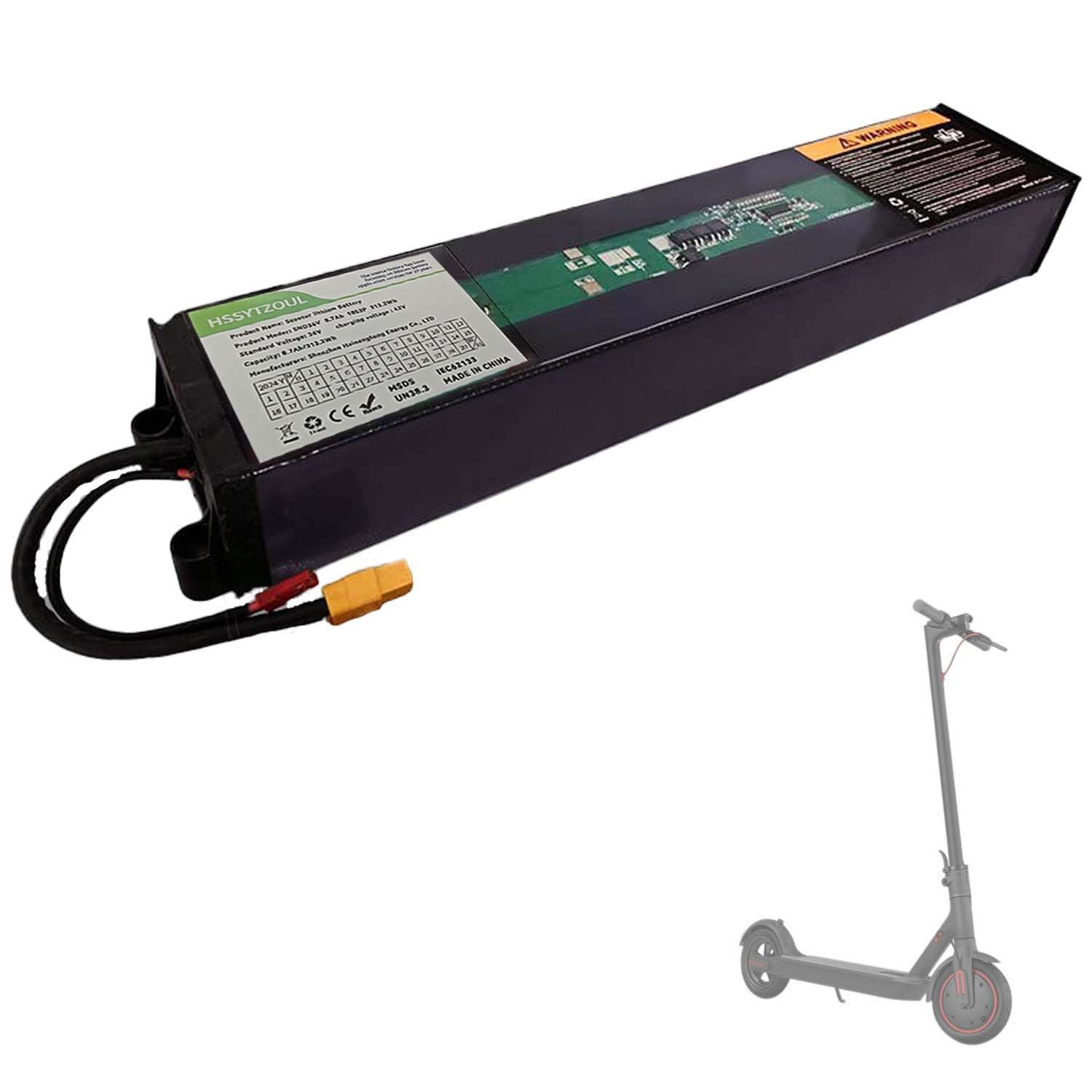 TGHY Batterie Lithium-ion Rechargeable 36 V 7,8 Ah Pour Trottinette Pliable M365, Accessoire De Rechange Sans Communication