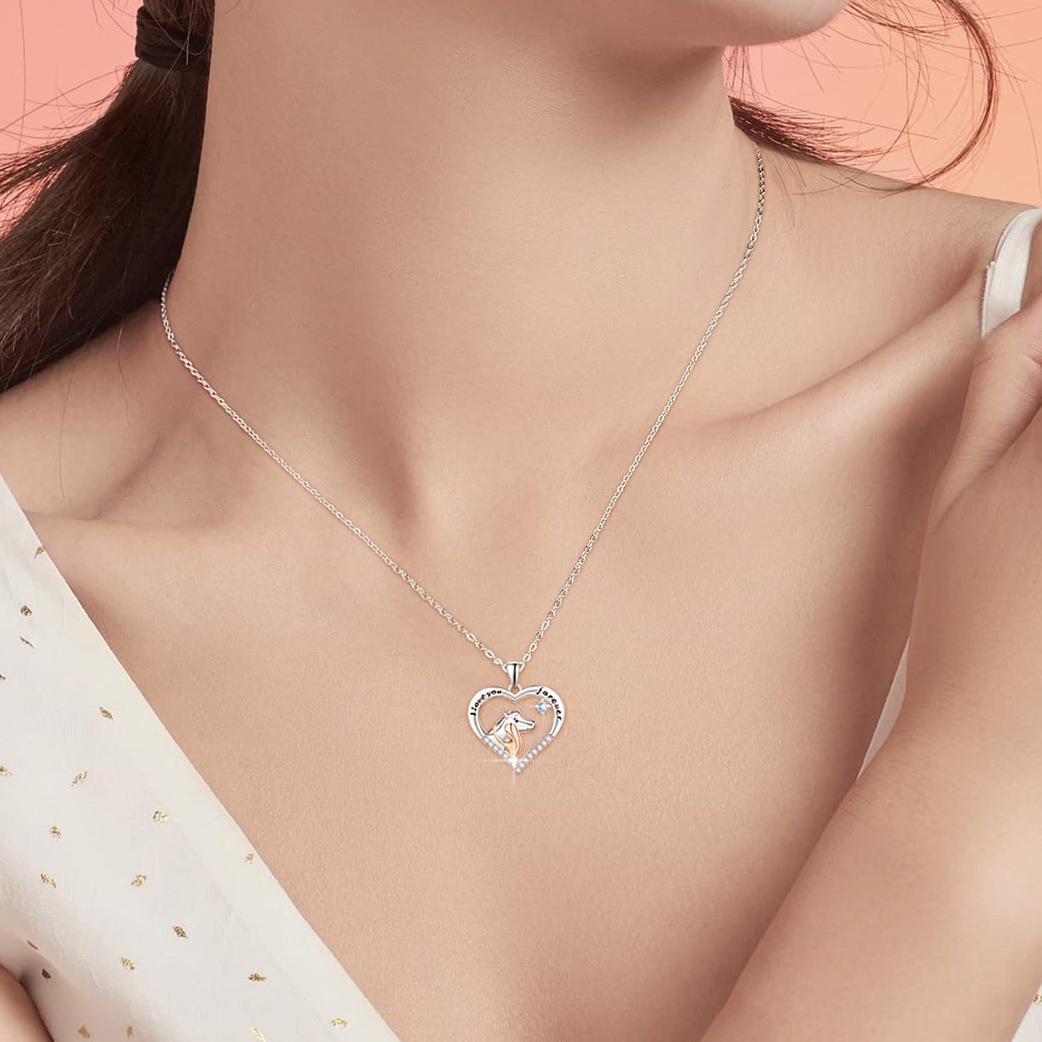 Dreamboat Animal Heart Necklace for Women 925 Sterling Silver Cute Animal Pendant Birthday Party Jewelry Gifts - Image 5