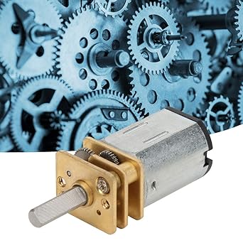 6mm Gear Motor, DC6V High Torsion 600RPM/800RPM/2000RPM Low Noise All-Metal Structure Gear Box for Electric Vehicles Industrial Fans Construction Machinery(800RPM-silver)'$