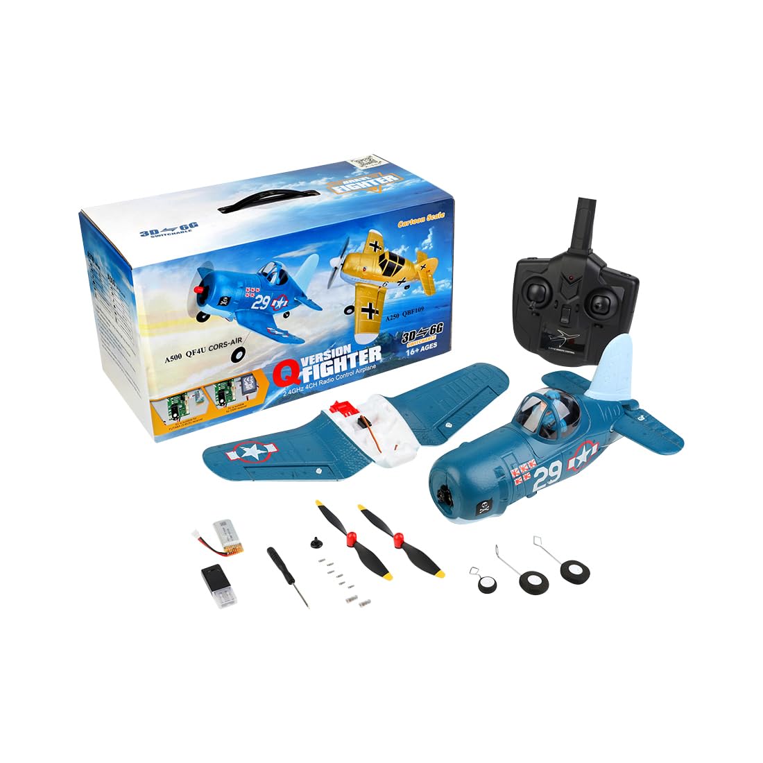 NULA XK A500 2.4G 4CH EPP RC Flugzeug Mit Festen Tragflächen Brushless Motor 350MM Spannweite, 3D-/6G-Doppeldecker, Schnellmontage Und Gyro Stabilisierung - RTF