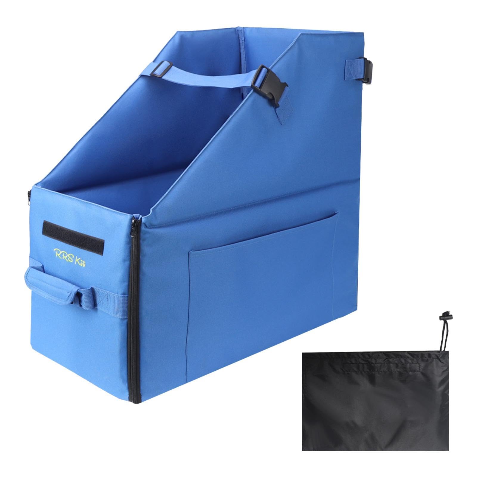 Colaxi Folding Bike Storage Box Travel Case Zipper Portable Carrier with Carry Handle Bicycle Organizer for 14-16inch Foldable Bikes, Blue