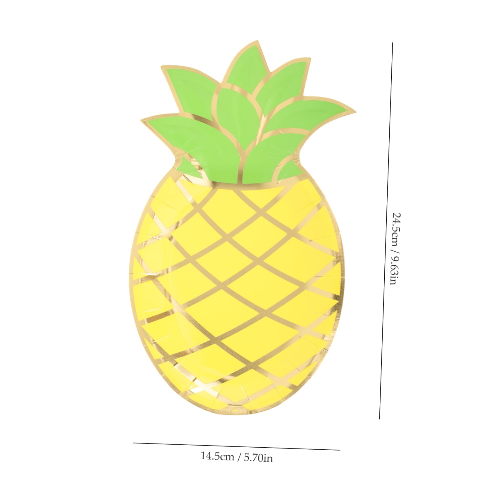 SHERCHPRY 8pcs Disposable Food Plates Pineapple Design Serving Trays for Elegant Party Displays for Cakes Desserts Fruits and Snacks Heavy Duty Catering Trays