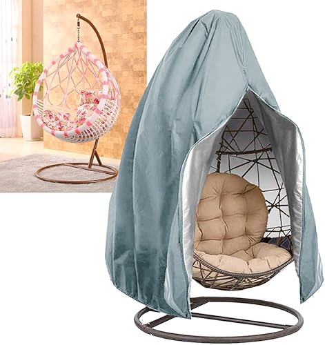 FLYMEI Fundas para silla de huevo, fundas de mimbre grandes para silla de columpio de patio con cremalleras, resistentes al clima y resistentes al FLYMEI Fundas para silla de huevo, fundas de mimbre grandes para silla de columpio de patio con cremalleras, resistentes al clima y resistentes al