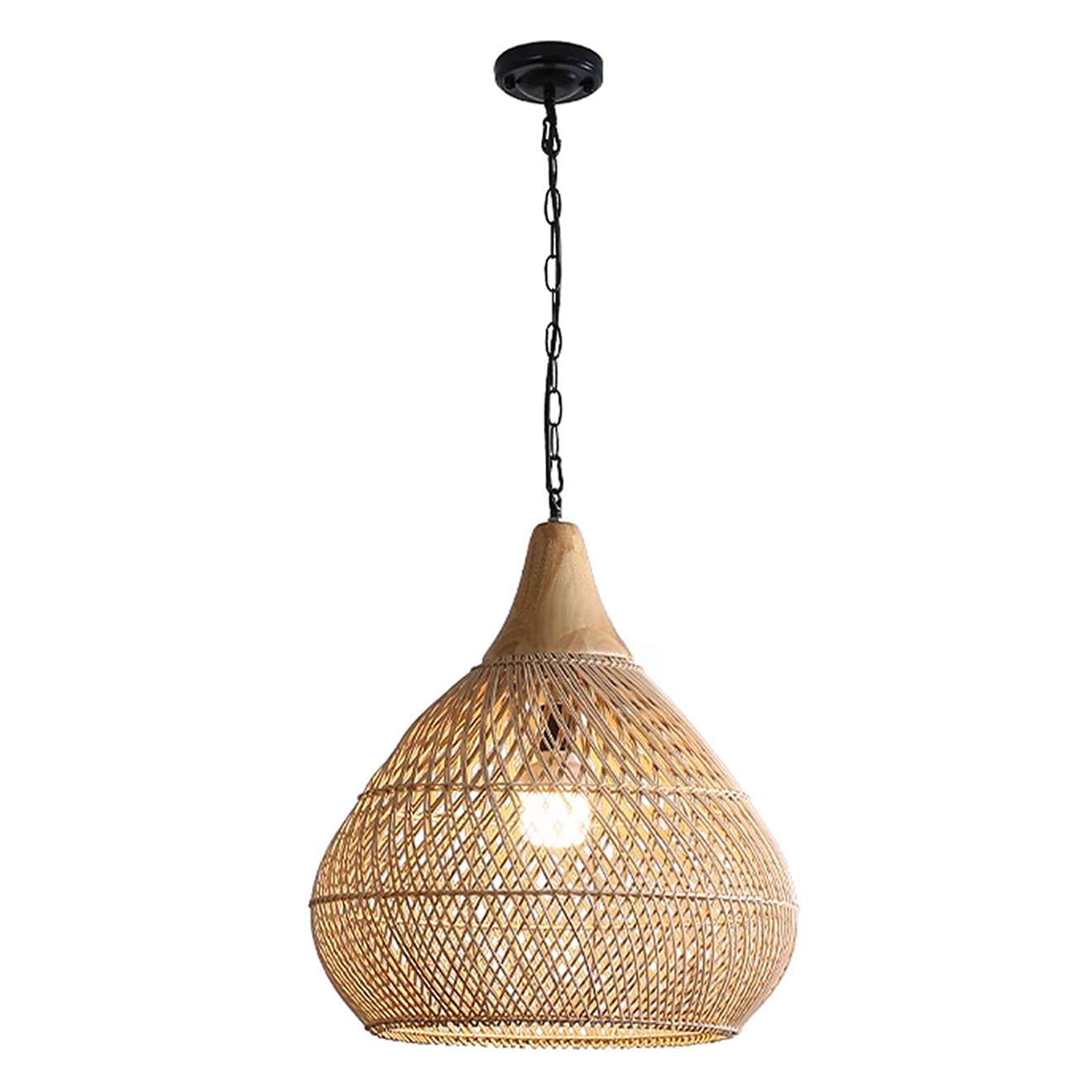 CSSYKV Wabi-sabi Style Wicker Pendant Light Rattan Basket Lamp Shade Farmhouse Coastal Lamp Fixtures Rattan Hanging Lamp Boho Lights for Kitchen Island Dining Room Bar Bedroom Foyer Hallway