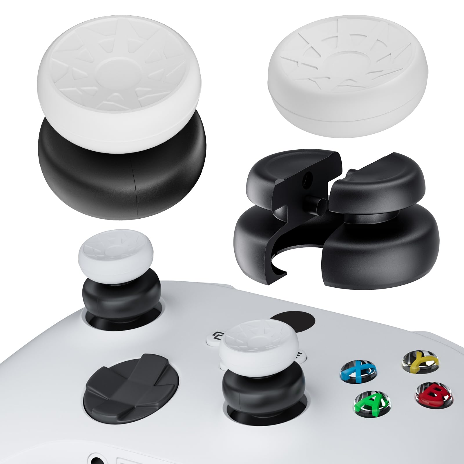 Set di 2 custodie per controller Xbox Series X/S e Xbox One S/X (Turbo bianco)