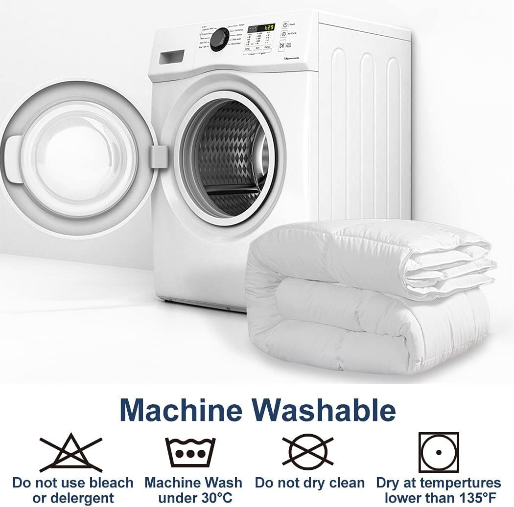 ACCURATEX Duvet Insert King Comforter - Fluffy Down Alternative Fill Hotel Collection Comforter for King Bed,Lightweight Soft All Season Duvet Insert with Corner Tabs - Machine Washable,White,104x90