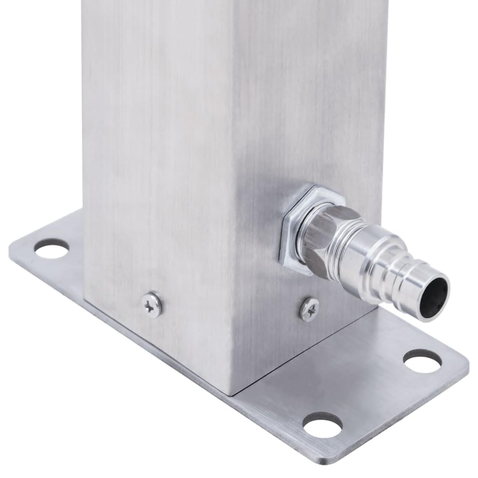 Gecheer Colonna d'Acqua da Giardino, Rubinetto Esterno con Gancio per Tubo, 100 cm, Acciaio Inossidabile e PP, Base Stabile per Irrigazione Esterna, Lavaggio Auto e Cura Animali