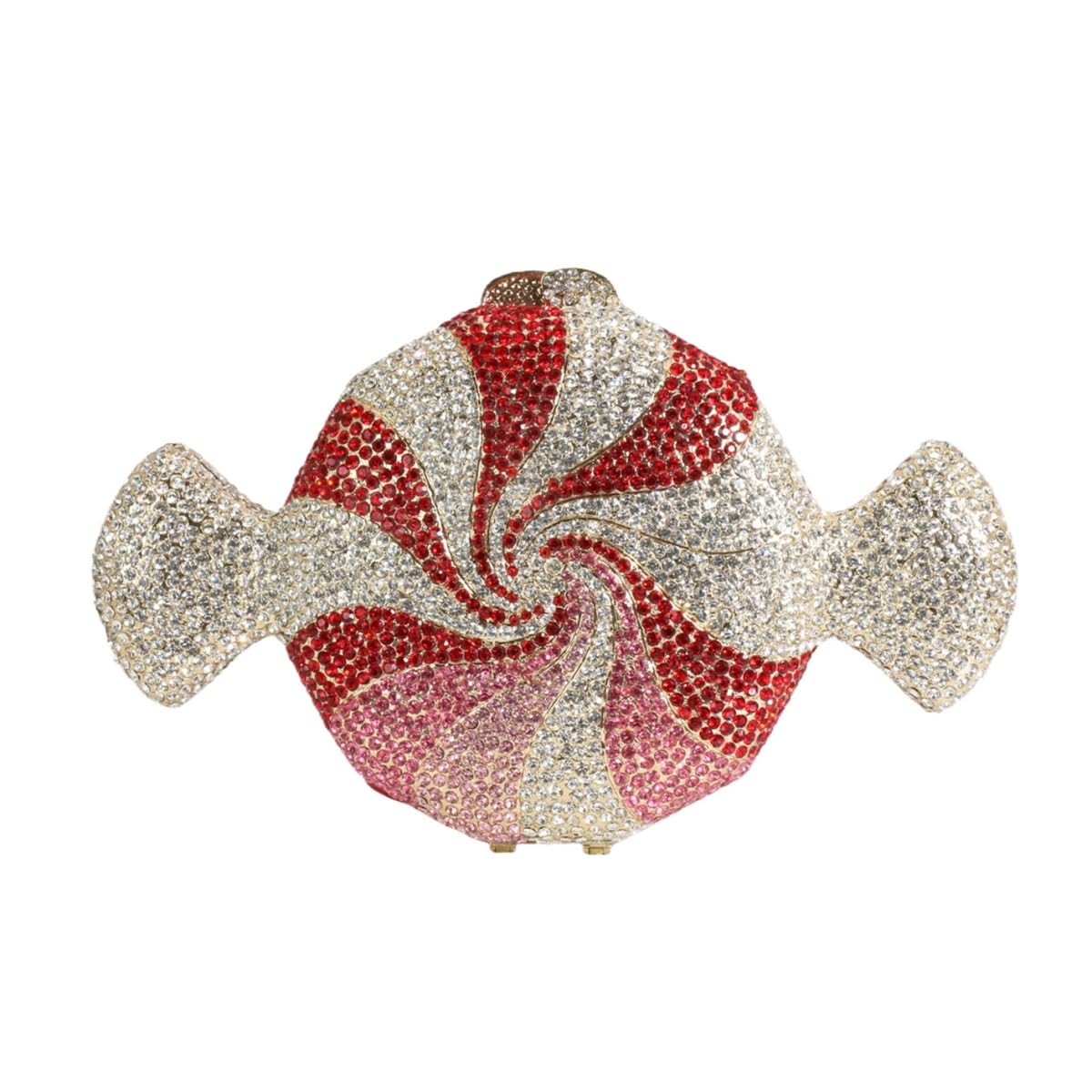 Candy Shape Clutch Purse Shining Crystal Evening Bags Luxury Rhinestone Handbags for Prom Cocktail Party