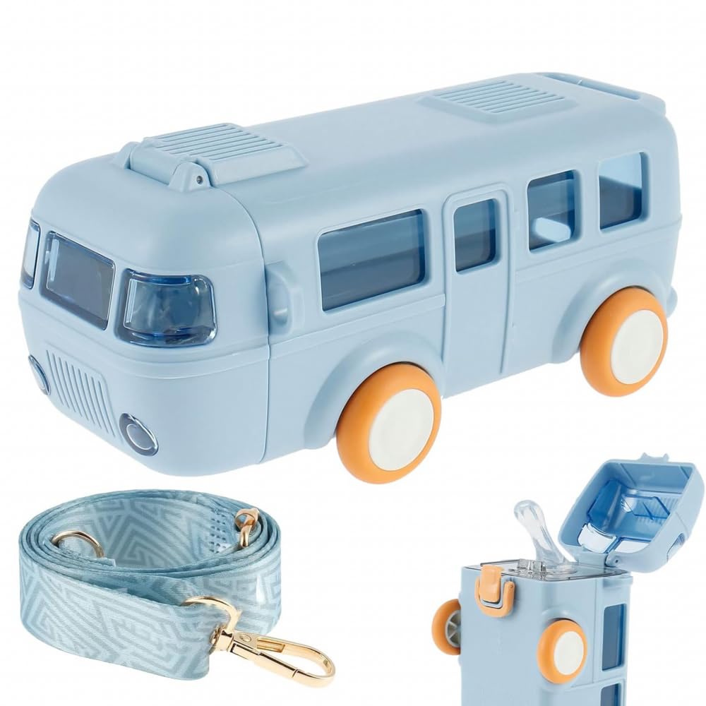 ZELMRIX Bus Water Bottle For Kids With Strap, Sipper, & Straw | Leakproof, Bpa Free With Sipper and Lock, 500 Ml| Car Water Bottle For Kids | Cute Bus Shaped Water Bottle (B0D95DBTDV) Amazon Price History, Amazon Price Tracker