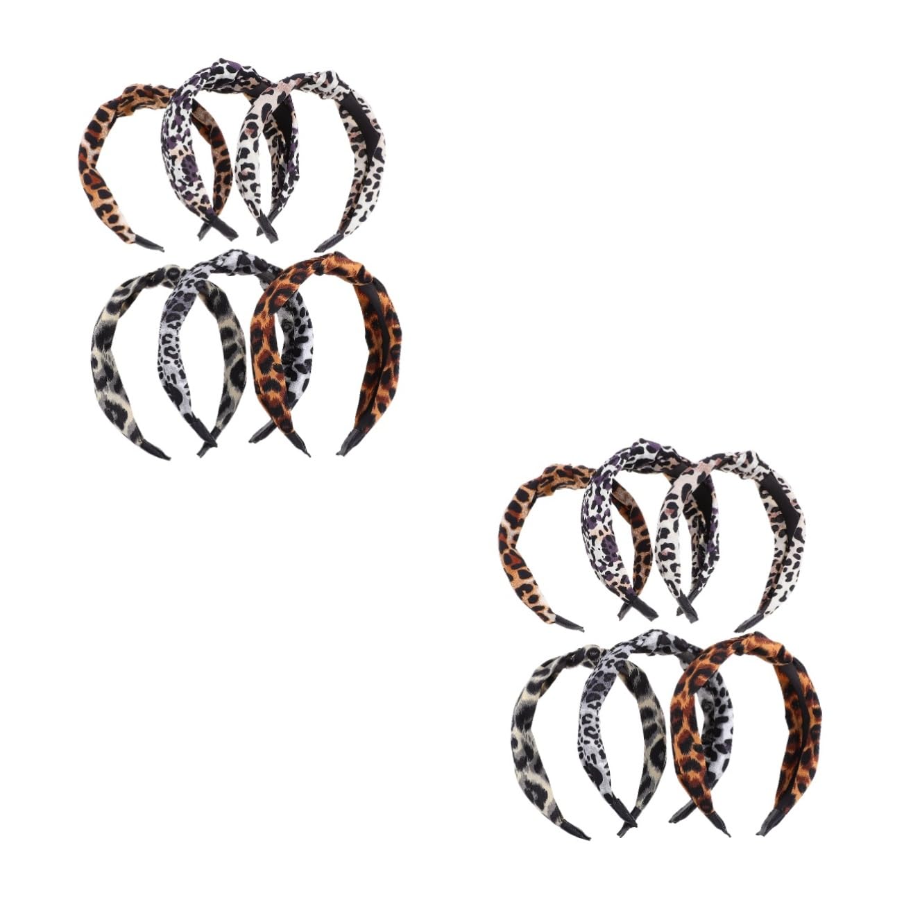 12pezzi Fasce Larghe Leopardate Per Donne e Ragazze Design Alla Moda Accessori Per Comfort e Stile Per Occasioni Quotidiane e Feste