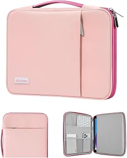 Dadanism 9-11" Tablet Sleeve Padded Carrying Case with Handle for iPad A16 11", iPad 10th Gen/Air5/4 10.9", iPad Air M4/Pro M5 11", iPad 9/8/7th Gen 10.2", Galaxy Tab A11+ 11", Remarkable 2, Pink