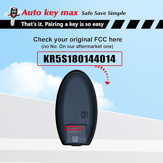 Simple Key Fob Keyless Entry Remote , Replacement for Nissan Altima Maxima Pathfinder 2016 2017 2018 4A Chip Remote Start Smart Key FCC ID: KR5S180144014 (5 BTN Kit Sedan)