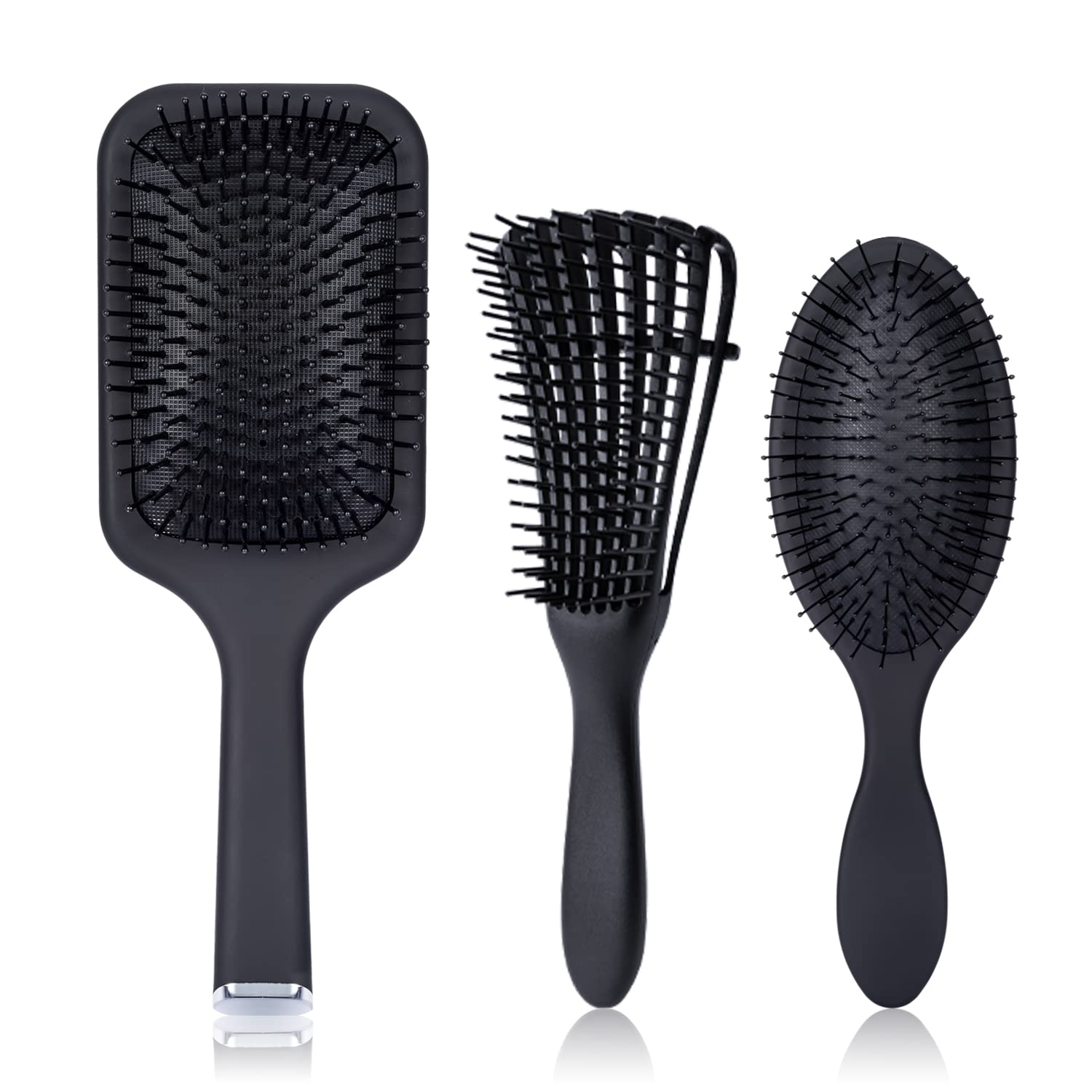 Amazon.com : WANMEI 3 Pcs Professional Hair Brush Set - Detangler Styling  Brush for Women, Men and Kids - Great on Wet or Dry Hair for Women & Men  and Wet &