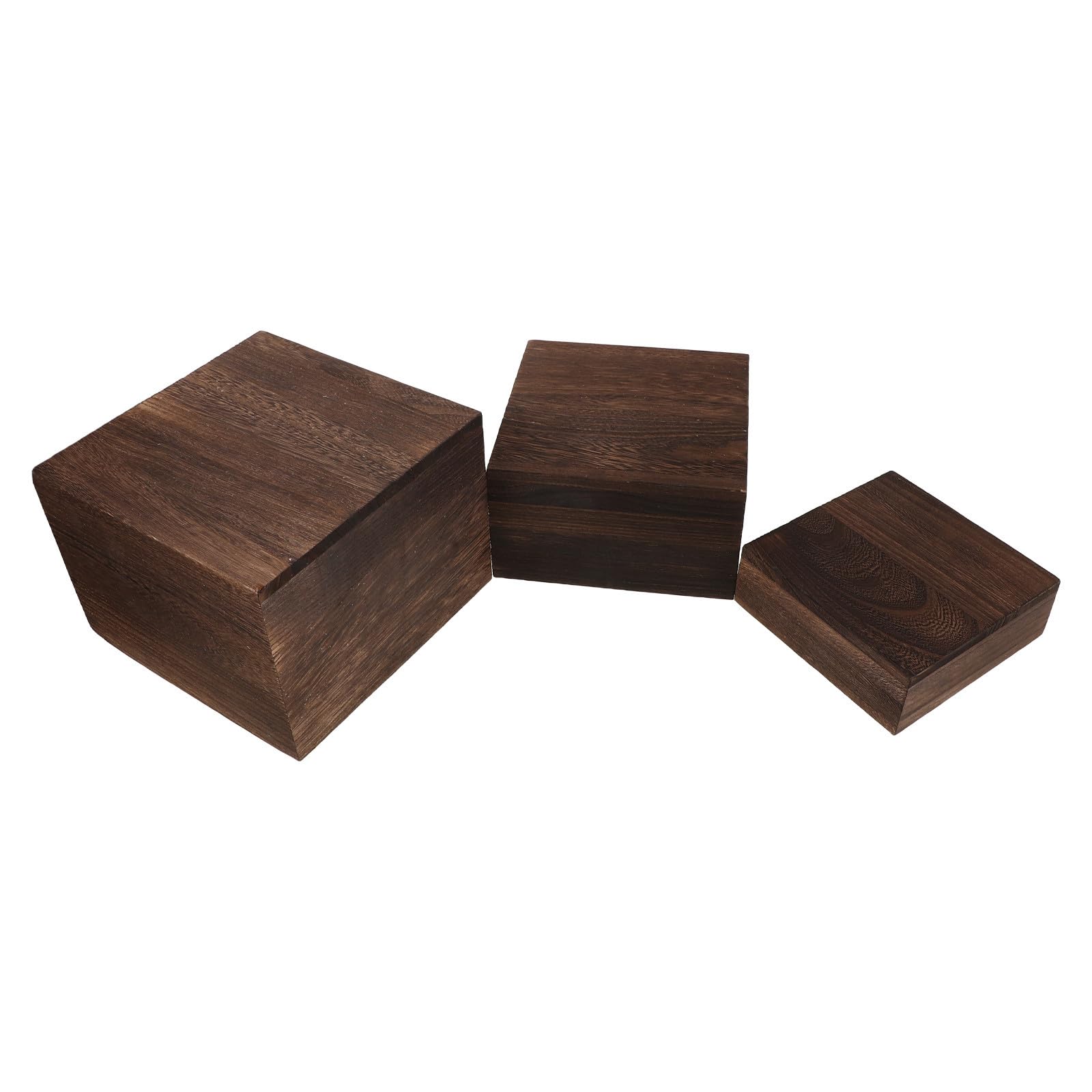 Espositore per Torte in Legno Rustico Impilabile 3 Pezzi Caffè