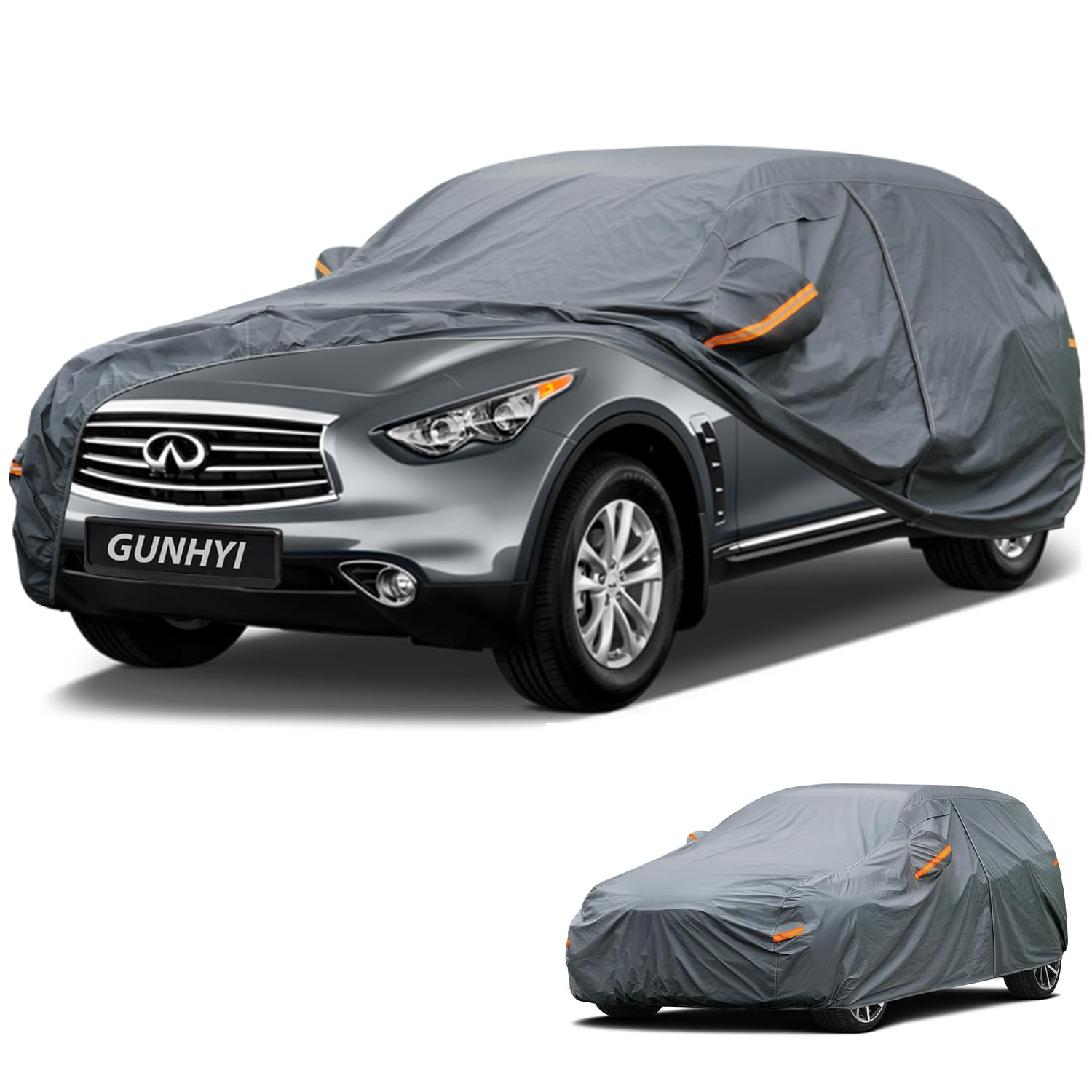 GUNHYI Premium Car Cover Custom Fit Infiniti FX-Series FX35/FX45/FX50, 16 Layers Heavy Duty Car Cover Waterproof All Weather with Zipper Door for Sun Rain Snow Dust Uv Protection