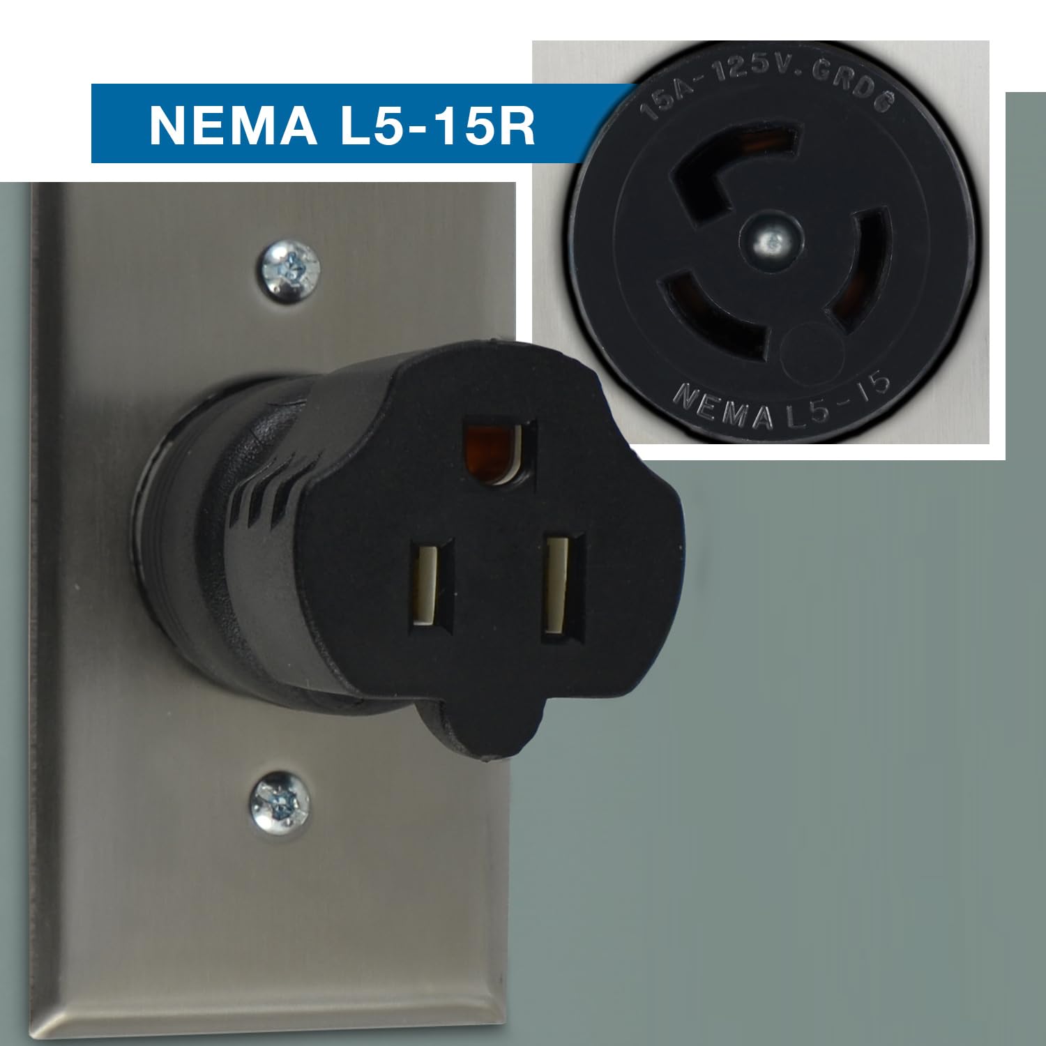 Amazon.co.jp: Conntek 30120、15〜15 Aロックアダプタ、NEMA L5-15P