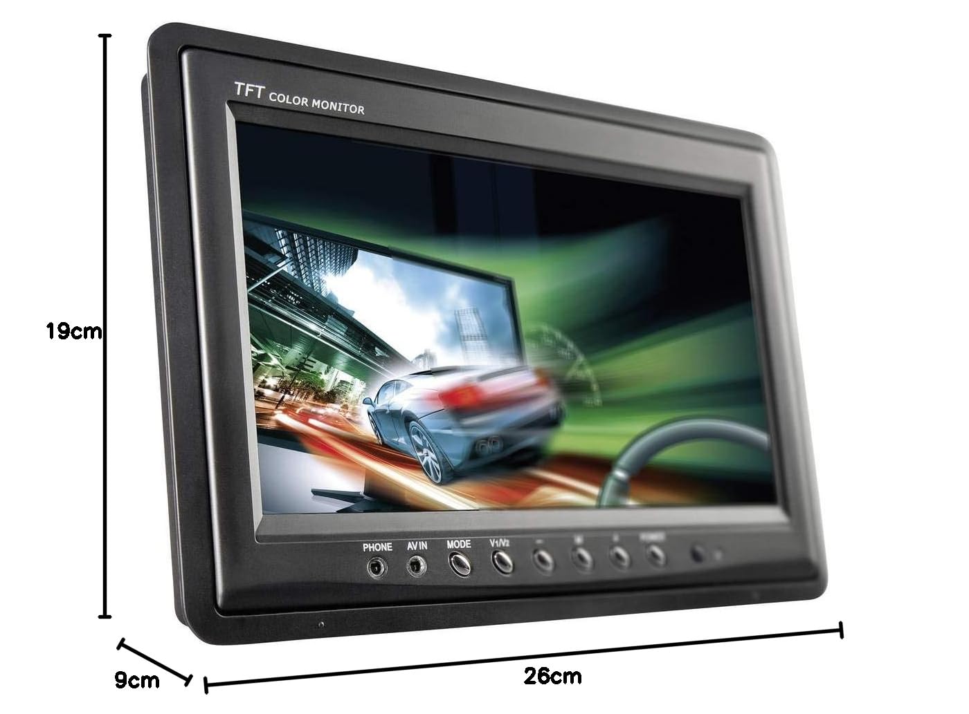 Renkforce T-900B Auto LCD-Monitor 22.9 cm 9 Zoll