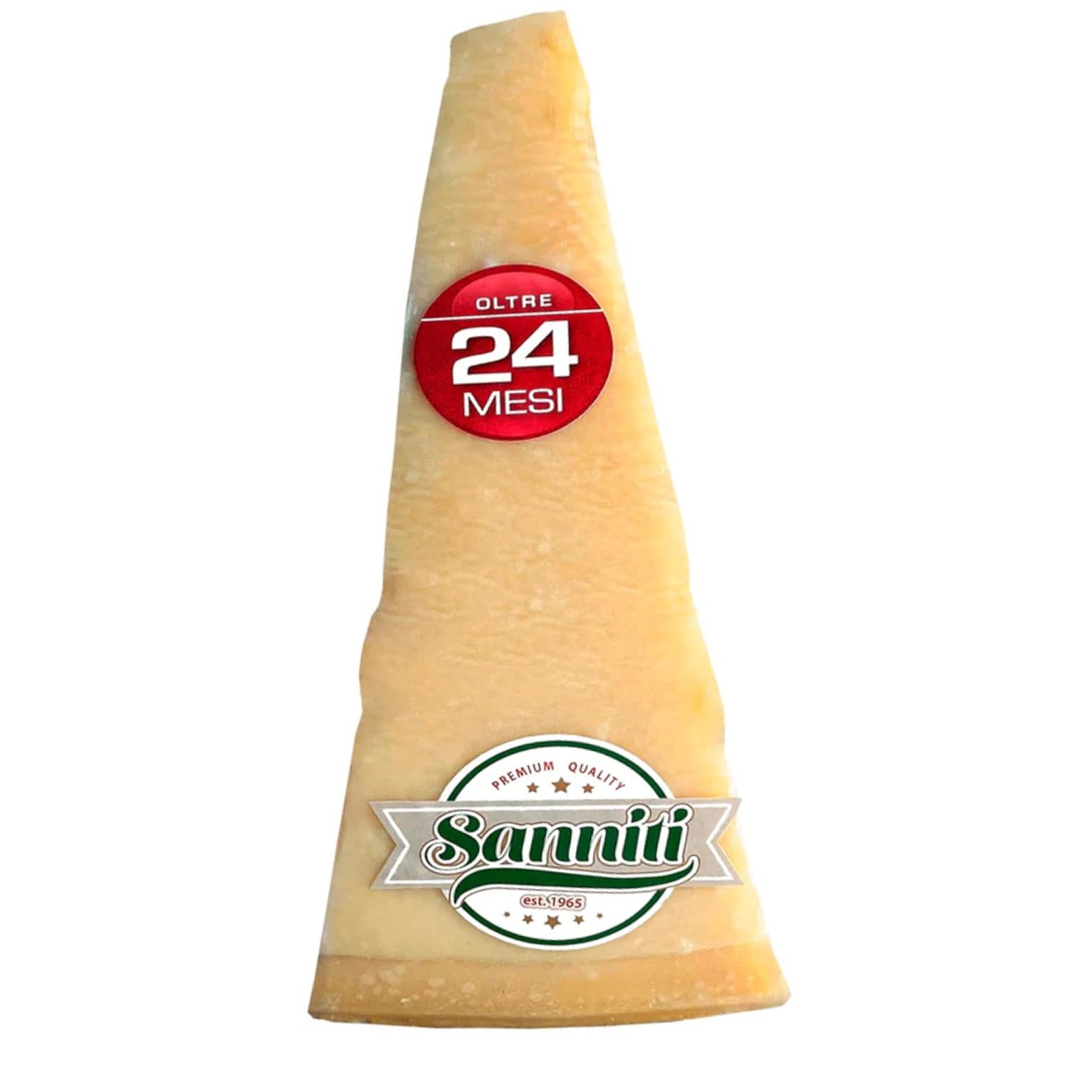 Sanniti Parmigiano Reggiano, 24 Month Aged, 2.5 lbs (average) | Authentic Italian Parmesan Cheese | Rich, Nutty Flavor for Grating, Cooking & Cheese Boards