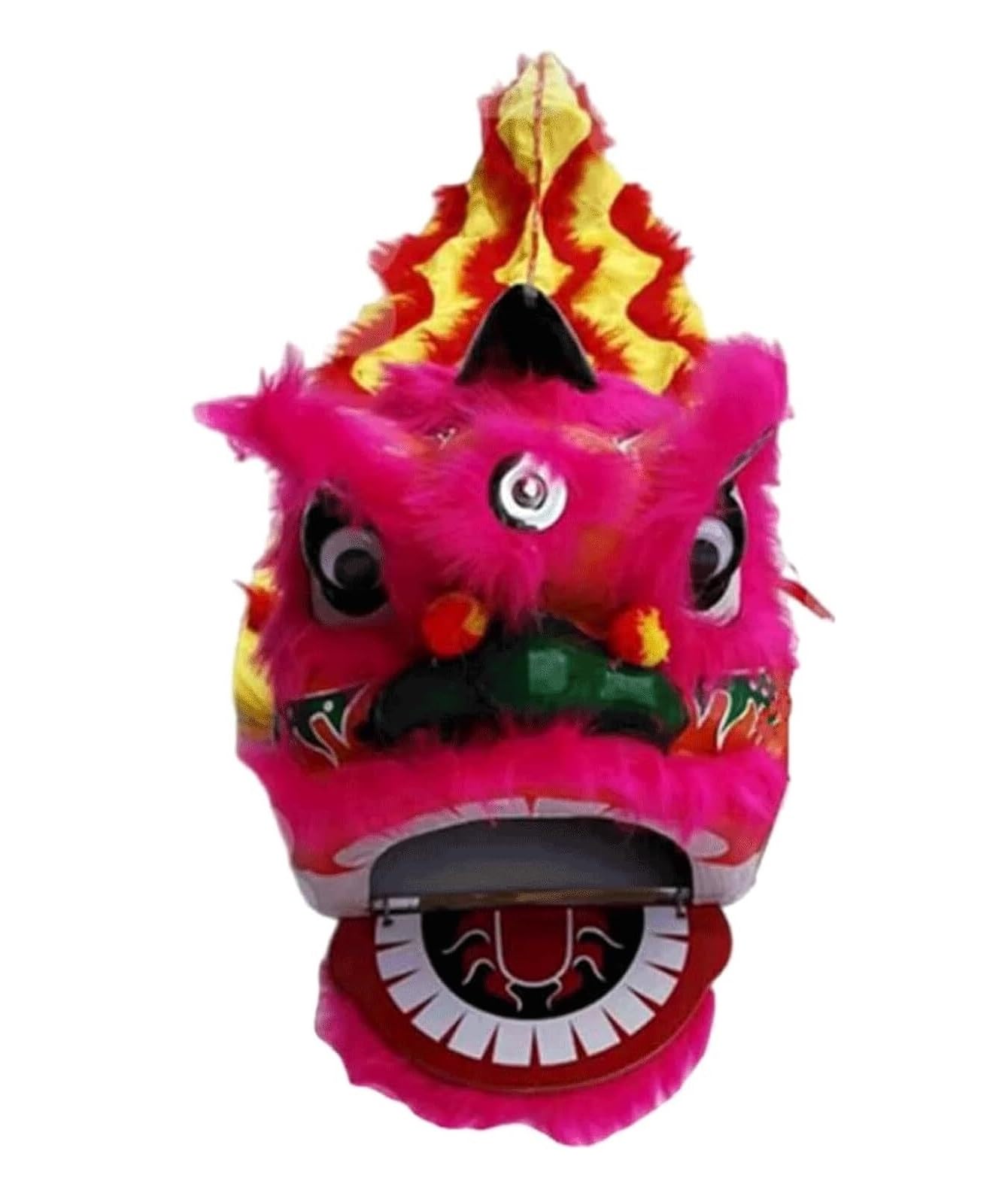 Drago Cinese per Feste Set di Danza del Leone della Mascotte Performance Drago da 7 Pollici per Il Costume Ruolo Feste Cinesi in Italia(Rose Red)