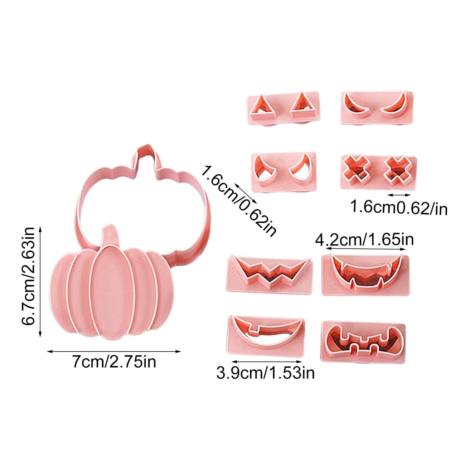 10 Emporte-Pièces Citrouille Halloween - Moules à Biscuits Avec Visages, En Plastique Alimentaire | Pour Pâtisserie - 5