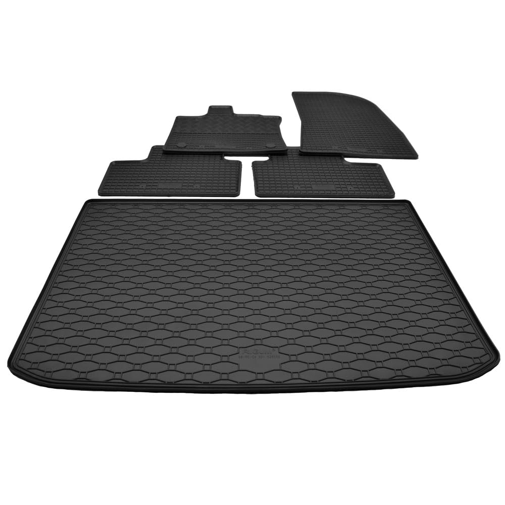 Gummimatten + Gummi Kofferraumwanne Set kompatibel mit Renault Captur II ab Bj.2020 RKK