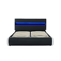 BAÏTA Lumina Simili - Letto a cassapanca a LED, 140 x 190 cm