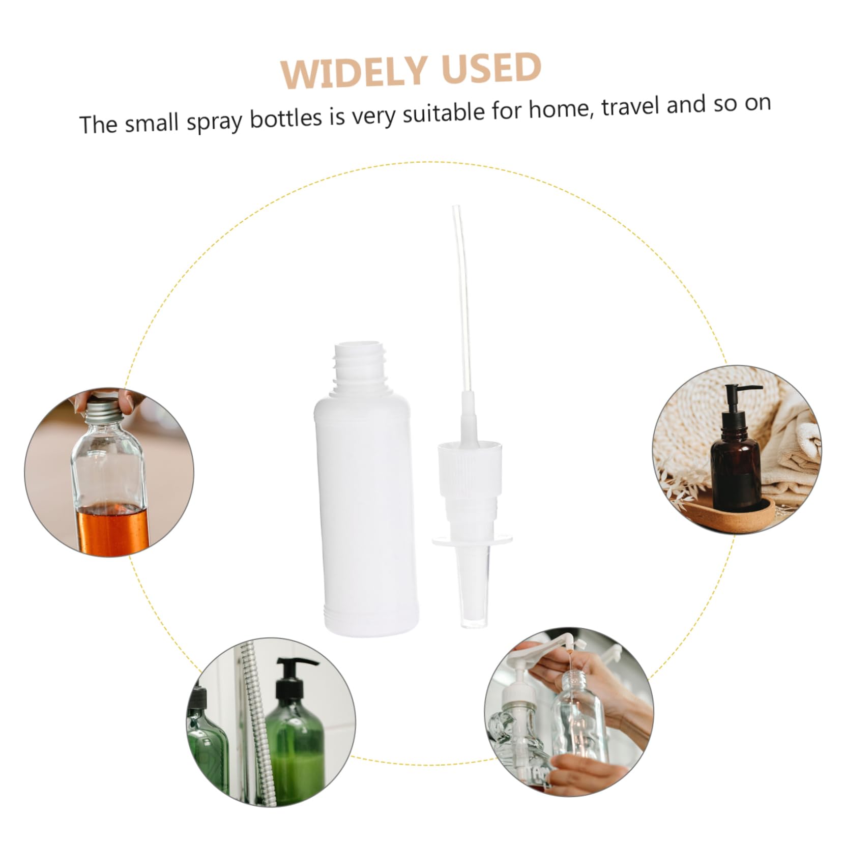 EXCEART Spray Bottles 50ml in Pe Bianco, Flaconi Spray da Viaggio | 200 Pezzi, Nebulizzatore Spray Nasale Cover Protettiva Trasparente, Back To School Party