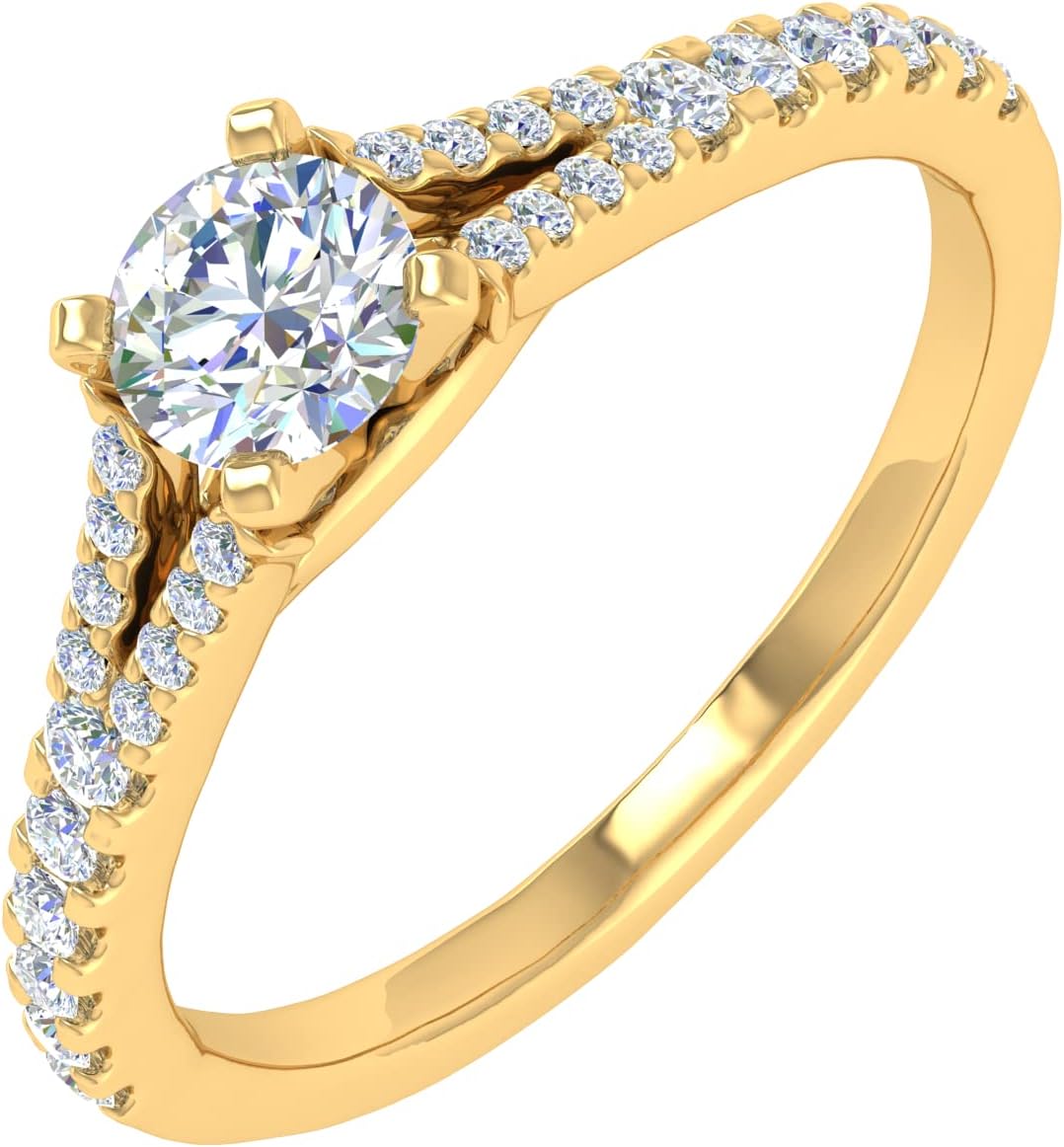 1/2 Carat Diamond Engagement Ring in 14K Gold