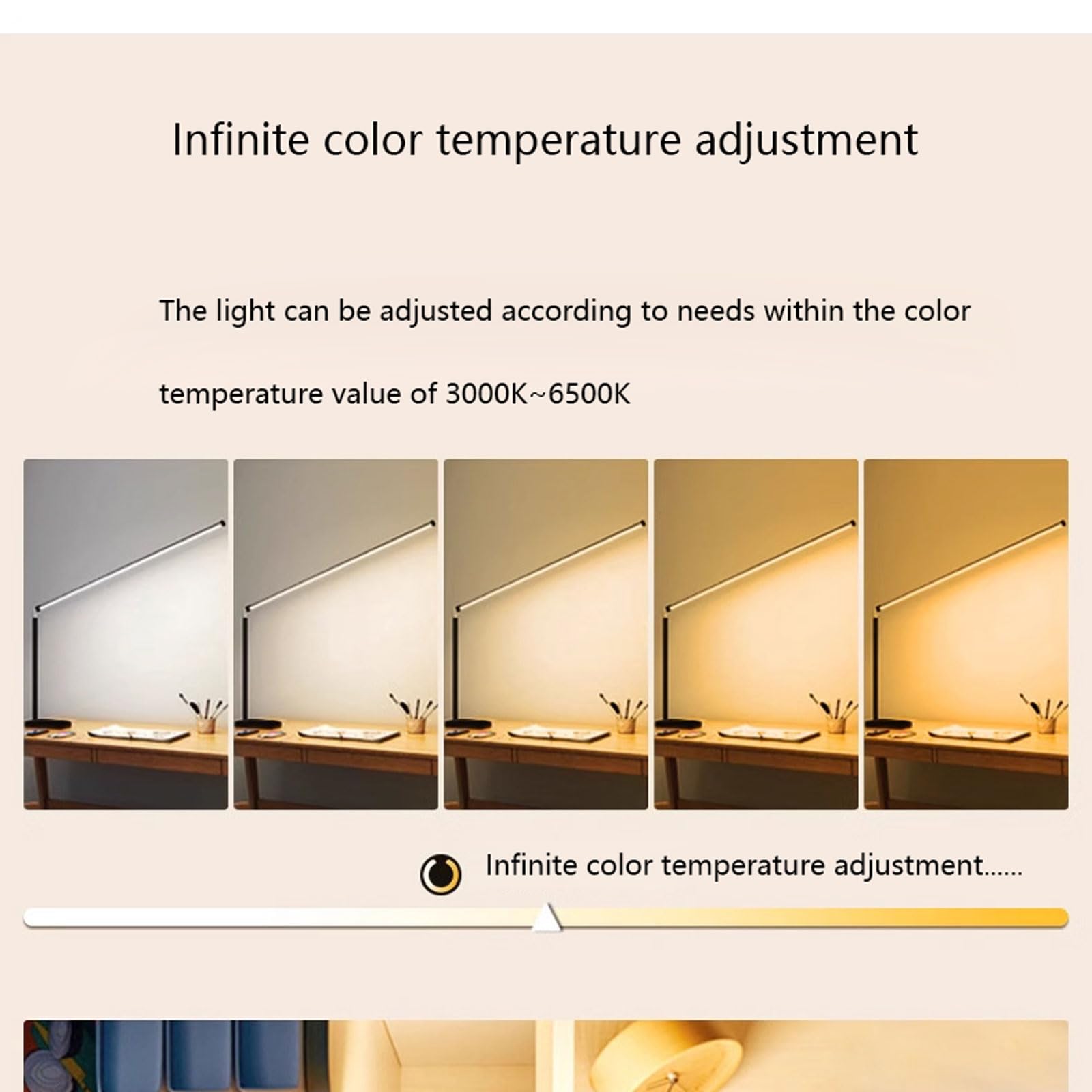 Lampada da Scrivania a LED Luce Lettura Libro Notturna 350° Flessibile luce per lettura Dimmerabile Luce Tutela della Vista Lunga Durata Dimmerabile Senza Livelli,per Studio,Lavoro,Gioco,Regalo