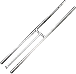 Onlyfire Stainless Steel Fireplace H-Burner for Natural Gas & Propane Fire Pit and Fireplace, 36 x 6 Inch Rectangular DIY Firepit H Burner for Indoor and Outdoor, BTU Max 175,000