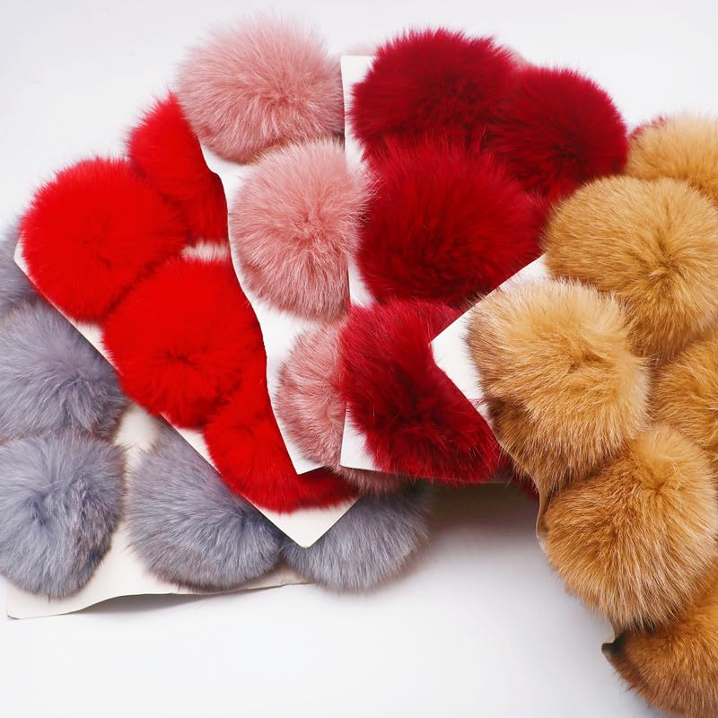9 pièces/lot de boules de pompons de 90 mm adaptées pour le bricolage, la décoration, la couture, les matériaux d'artisanat (couleur : café, taille : 90 mm, 9 pièces, 1 carte)