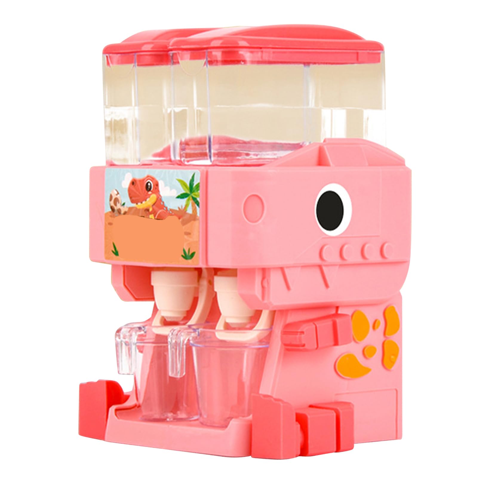 ACOGEDO Small WATER Dispenser Toy Simulation Dinosaur Shape Safe Cute Drinking Fountain Toy for Kids Green the of to Thirst to Function DRINKABLE WATER a Dispenser Function Dinosaur (Pink) - Image 2