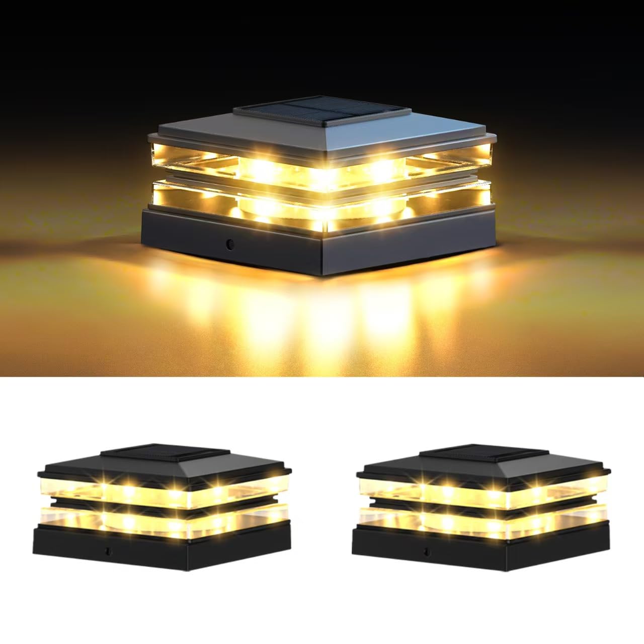 Photo 1 of EXCMARK Solar Post Cap Lights - 2 Pack