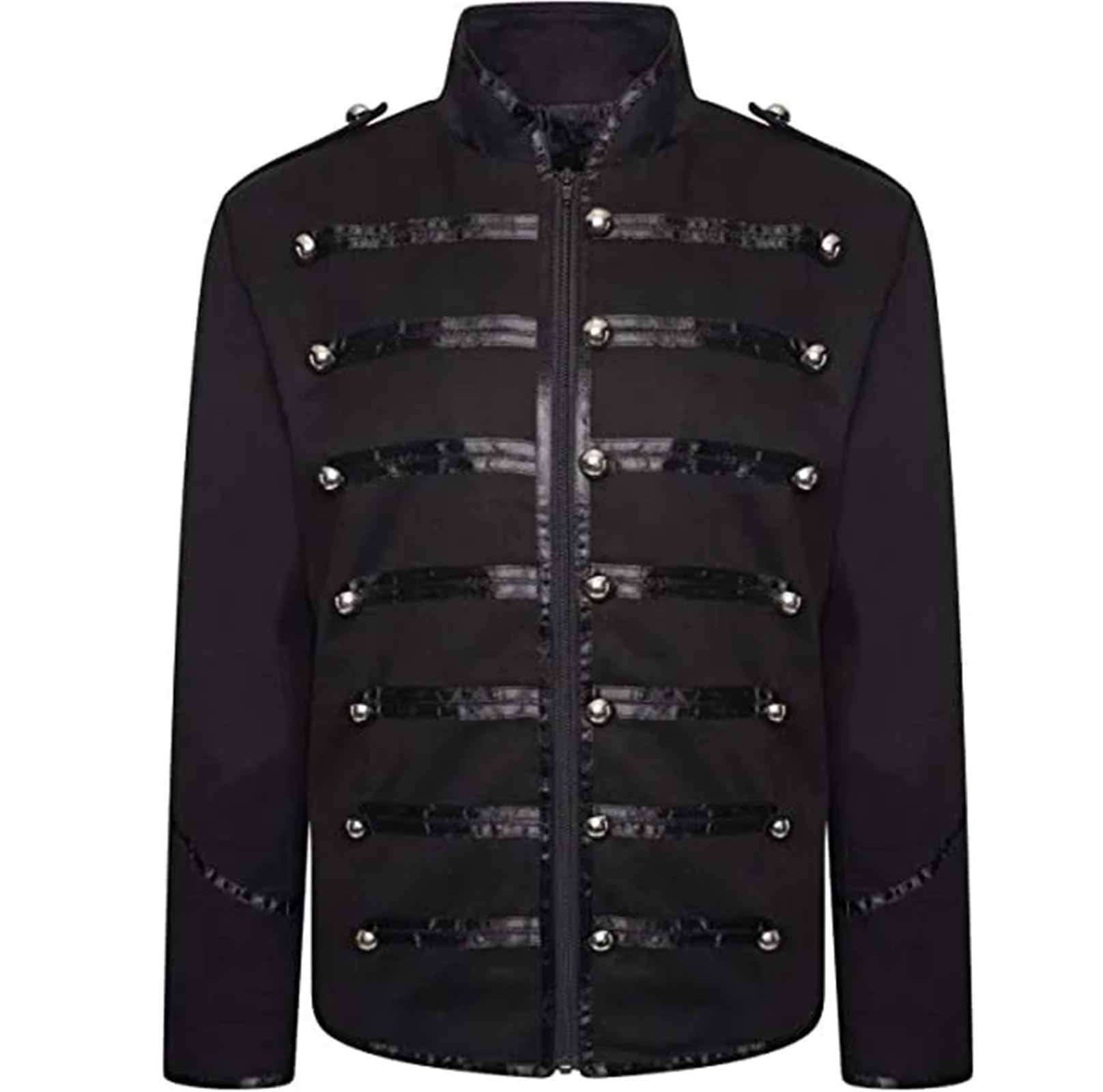 Abbigliamento Vintage Uomo Giacche da uomo in stile steampunk, giacche vintage, colletto rialzato, cappotto rock, punk retrò