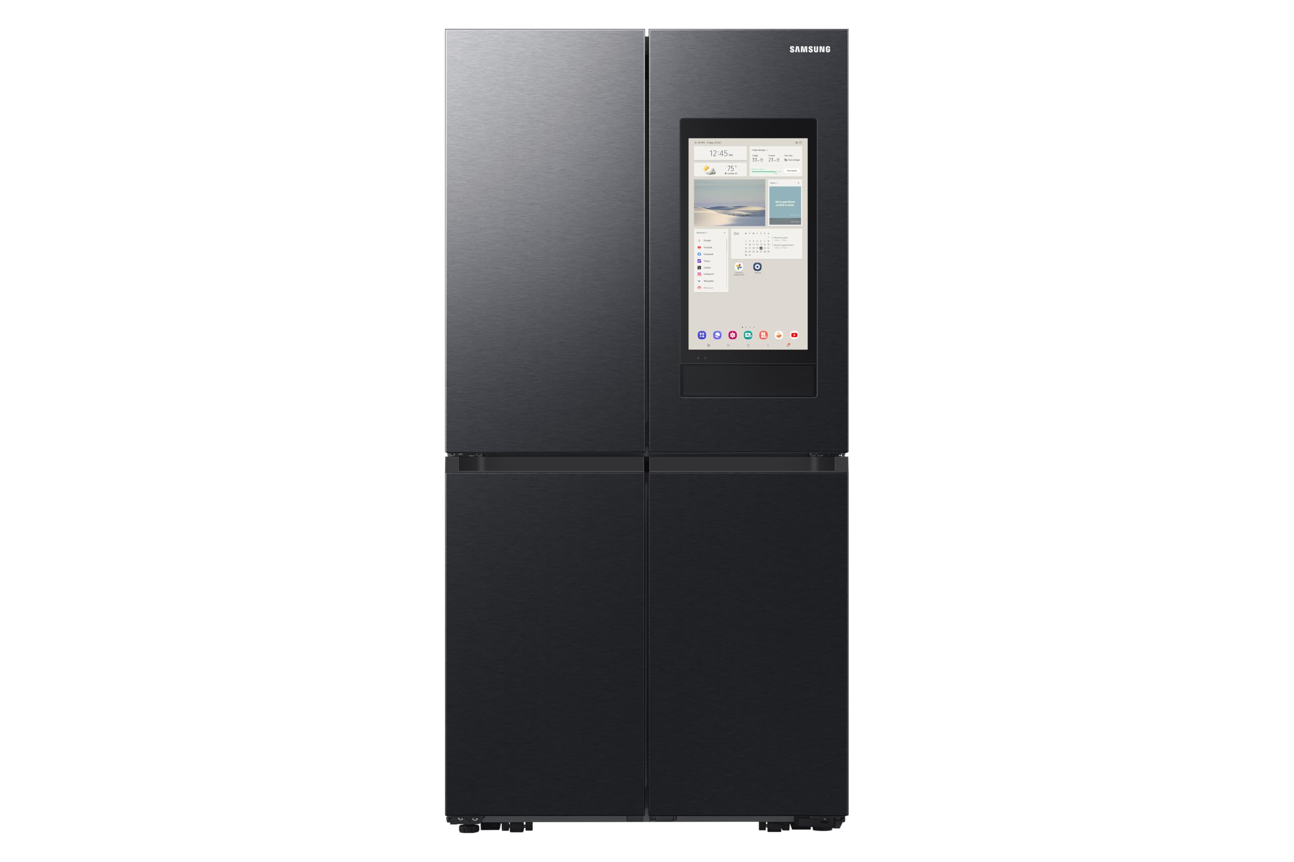 Samsung Réfrigérateur 4 Portes Family Hub AI, Avec AI Vision Inside, Wifi+AI Energy Mode, Centre de Boissons, Dos Métallique, 636 L