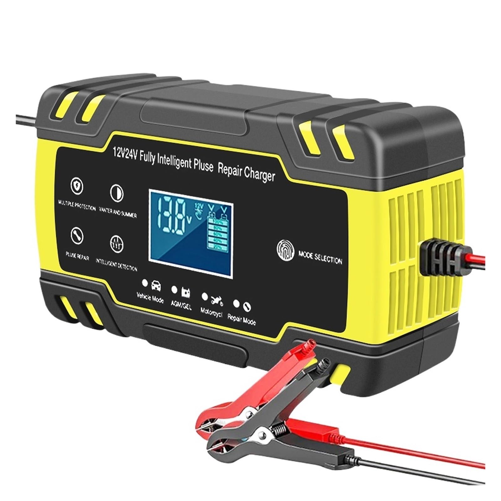 Ładowarka Samochodowa 12/24V Ekran Dotykowy Naprawa Impulsów LCD Do Motocykla Samochodowego Akumulator Kwasowo-ołowiowy Żel Na Mokro Wydajne Szybkie ładowanie