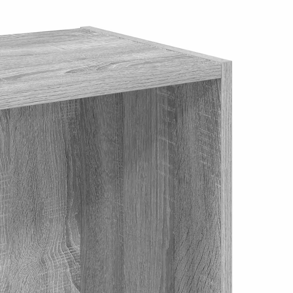 Libreria grigio Sonoma, 40 x 30 x 77 cm, in legno con scomparti aperti, stabile scaffale da ufficio e scaffale per documenti, per soggiorno, studio e corridoio