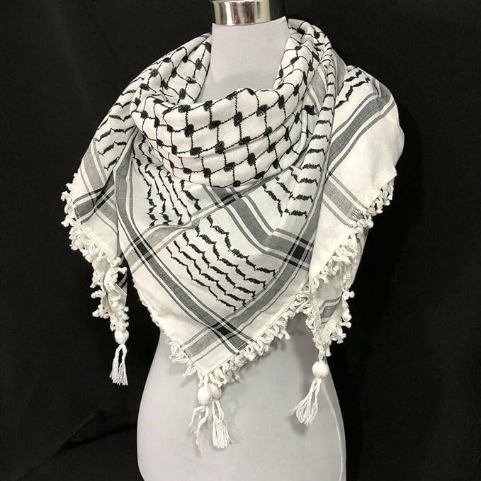 Premium Shemagh Keffiyeh Scarf, Original Palestinian Design, 100% Cotton Handmade, for Men and Women4