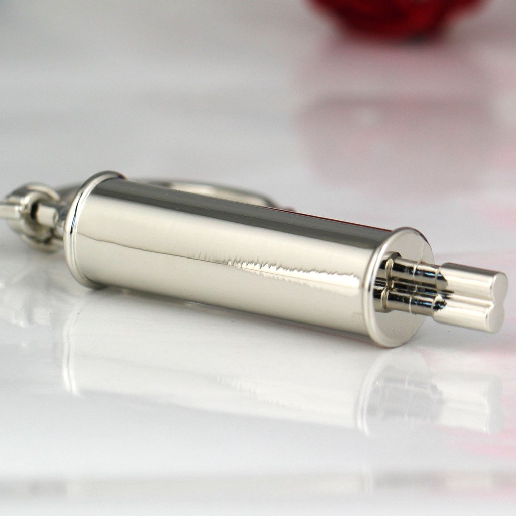 Amazon.com: maycom Muffler Keychain Polished Chrome Tailpipe