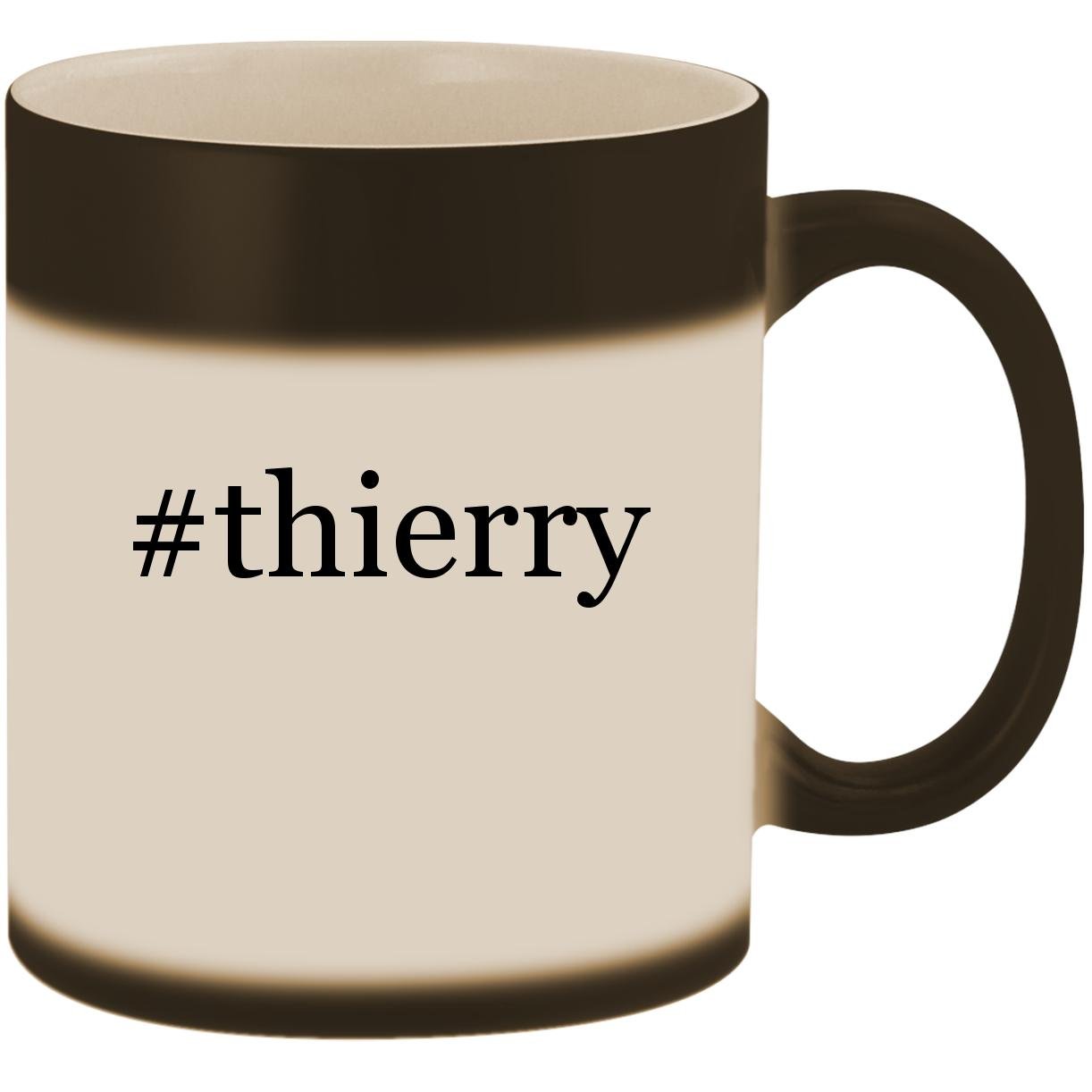 #thierry - 11oz Ceramic Color Changing Heat Sensitive Coffee Mug Cup, Matte Black
