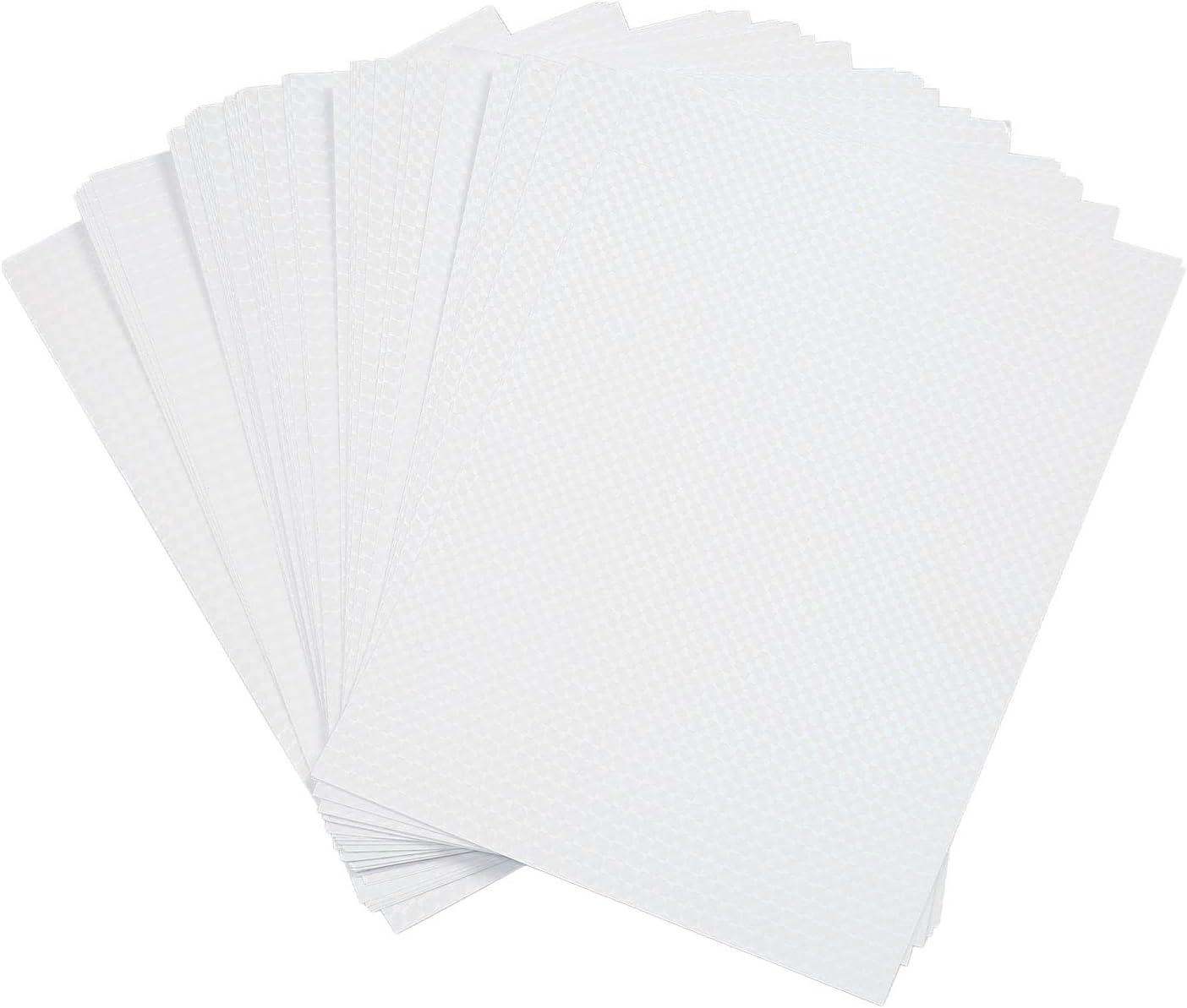 A4 Holographic Cold Laminating Sheets, 50 Pack Self Adhesive Bopp Film for Crafts Photos Badges Background Decor (Lattice Film)