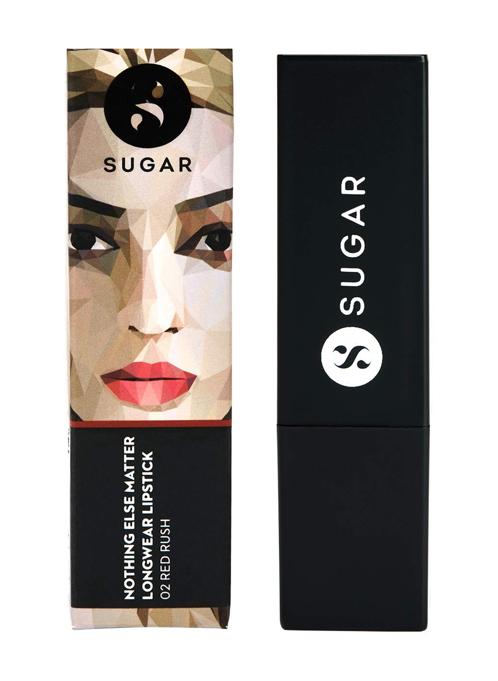 SUGAR Cosmetics Nothing Else Matter Longwear Lipstick - 02 Red Rush (Red with hints of pink, orange)