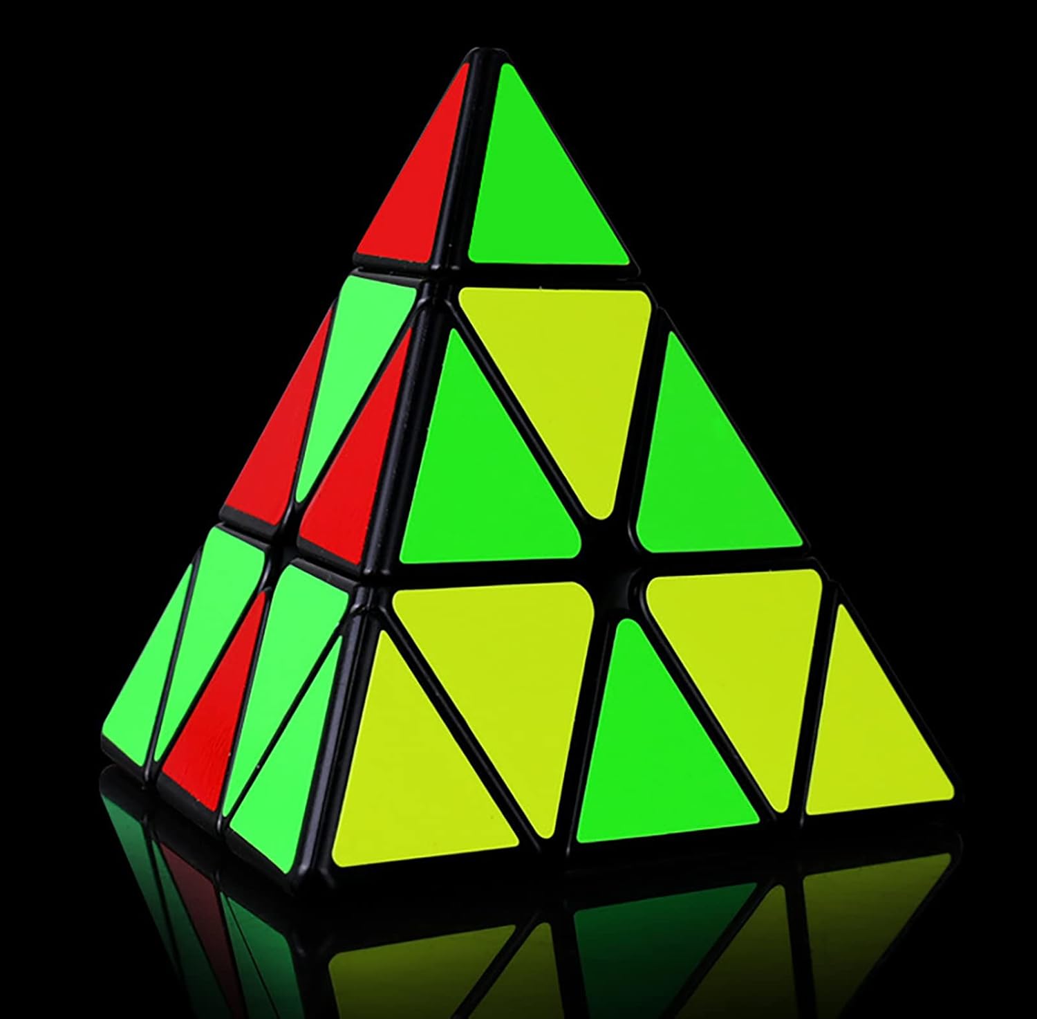 Pyramid Speed Cube Brain Teasers 3X3X3 Speed Cube Triangle Puzzle Magic Cube Brain Teaser Puzzle Toy Black 3X3