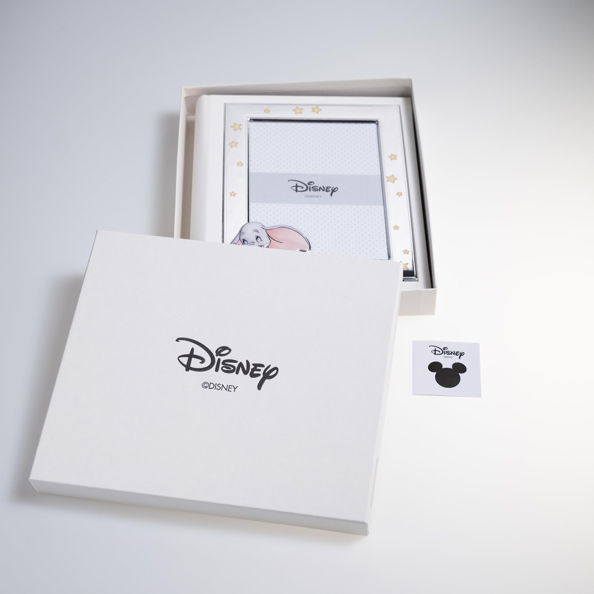 VALENTI & CO. Disney Baby - Dumbo - Album photo pour enfants avec cadre photo en argent pour cadeau baptême bébé ou anniversaire enfants