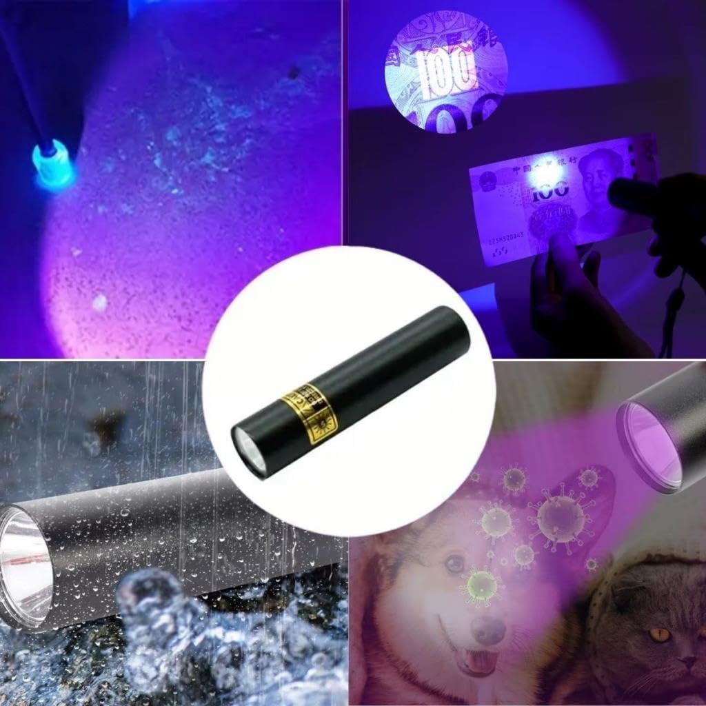 SANEC Mini Cep Boy USB İle Şarj Olan Oje Kurutucu Sahte Para Kontol LED UV Mor Işık El Feneri